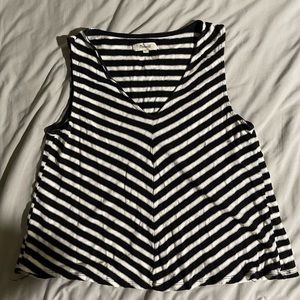 Madewell striped black and white tank